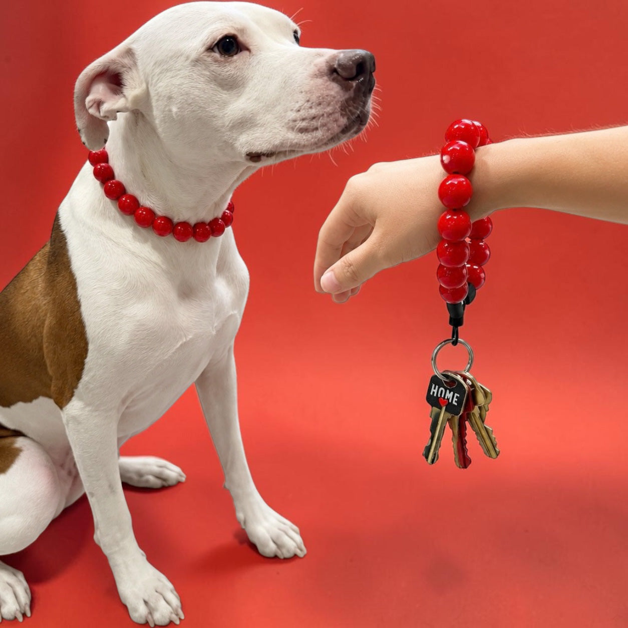 RED BEADED COLLAR