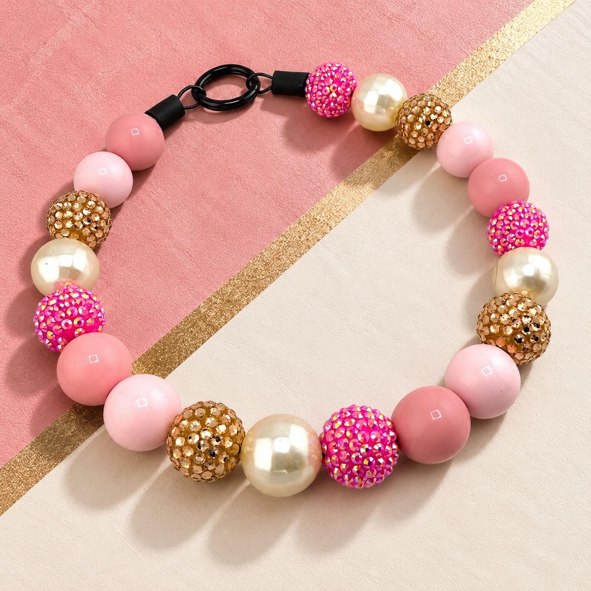 HOLIDAY BLUSH BEADED COLLAR