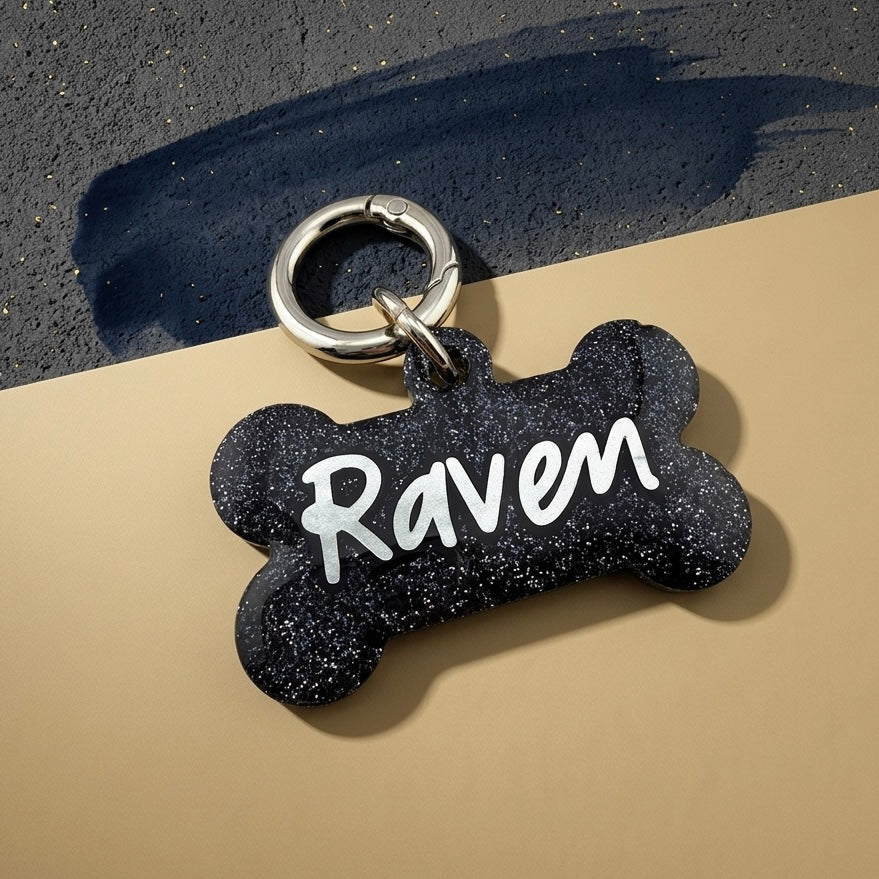 GLITTER COLOR DOG TAG
