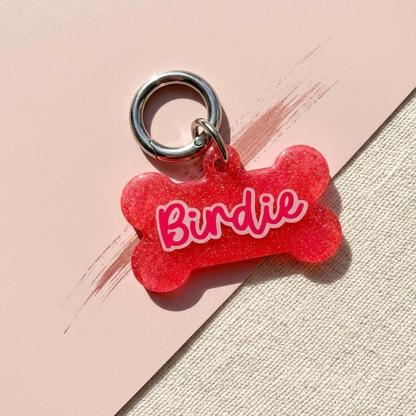 GLITTER COLOR DOG TAG