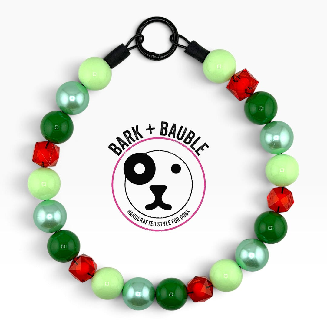 MISTLETOE + PEARLS BEADED COLLAR