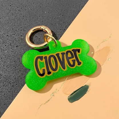 GLITTER COLOR DOG TAG