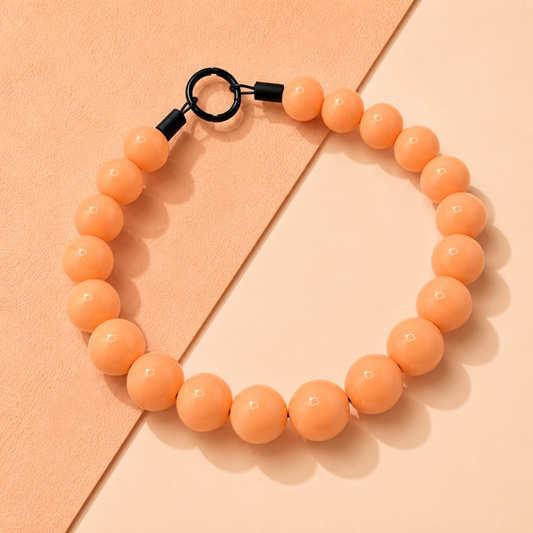 APRICOT BEADED COLLAR