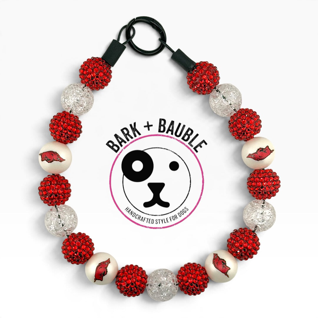 ARKANSAS RAZORBACKS INSPIRED BEADED COLLAR