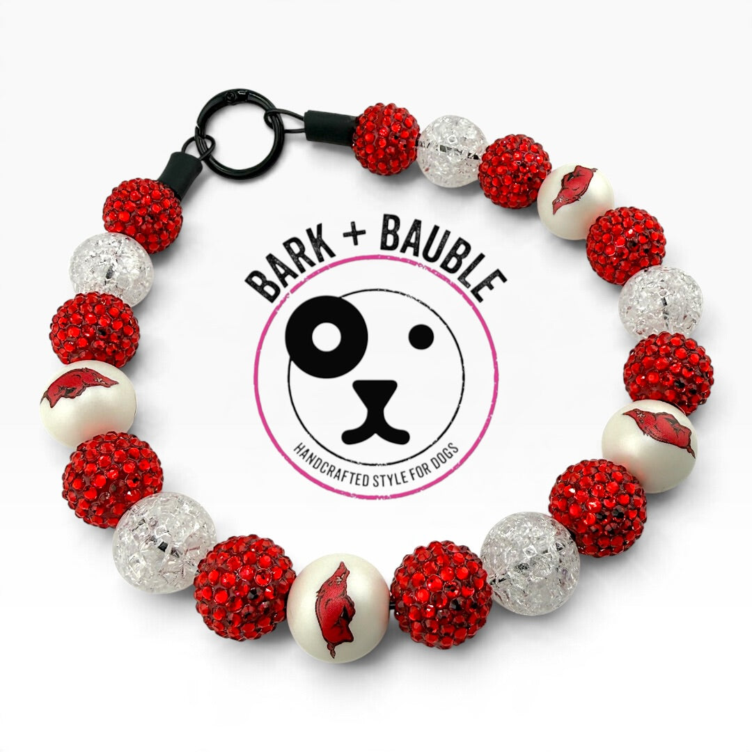 ARKANSAS RAZORBACKS INSPIRED BEADED COLLAR