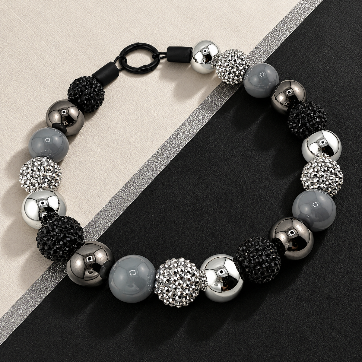 COAL SOCIETY BEADED COLLAR