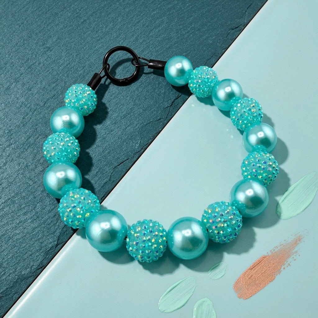 BLUE PEARL BEADED COLLAR