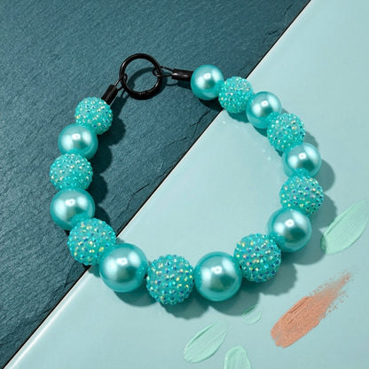 BLUE PEARL BEADED COLLAR