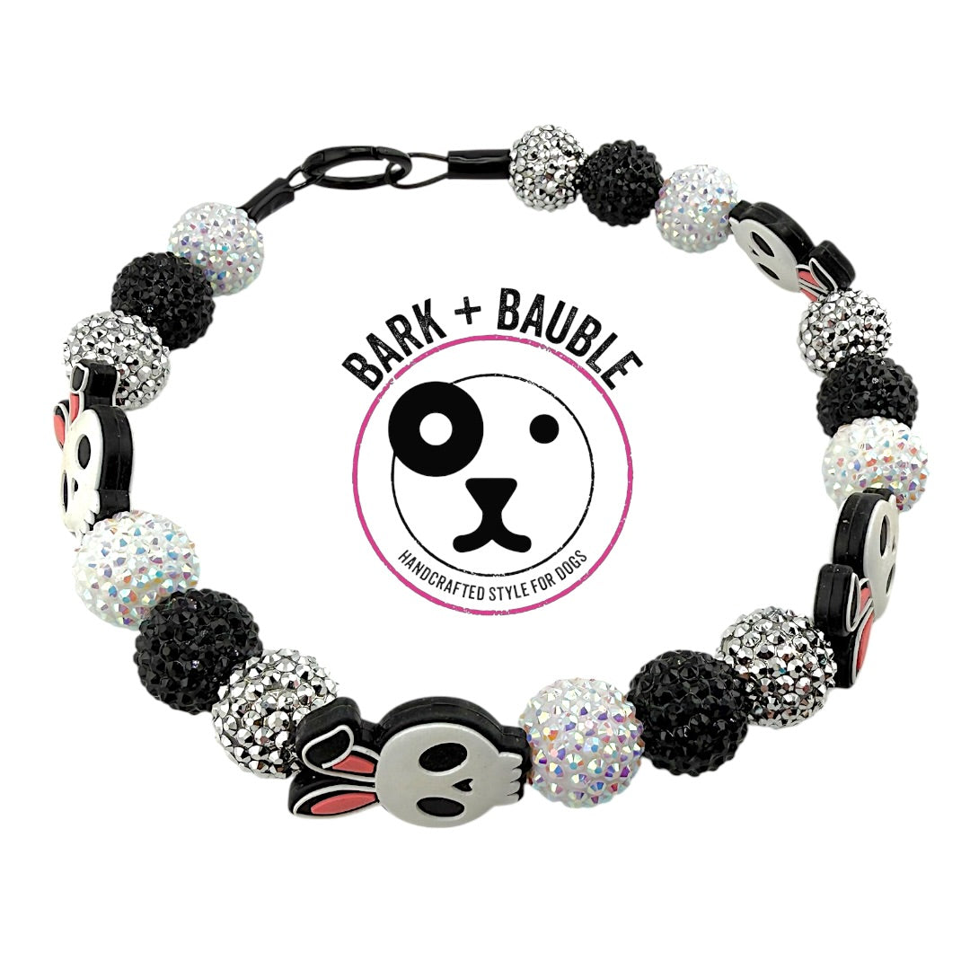 BONE BUNNY BEADED COLLAR