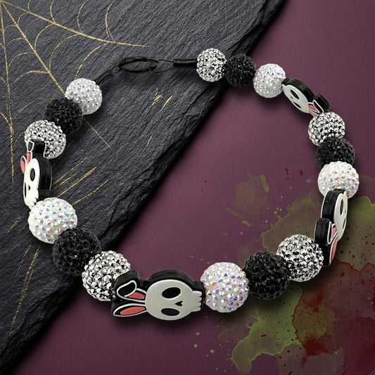 BONE BUNNY BEADED COLLAR