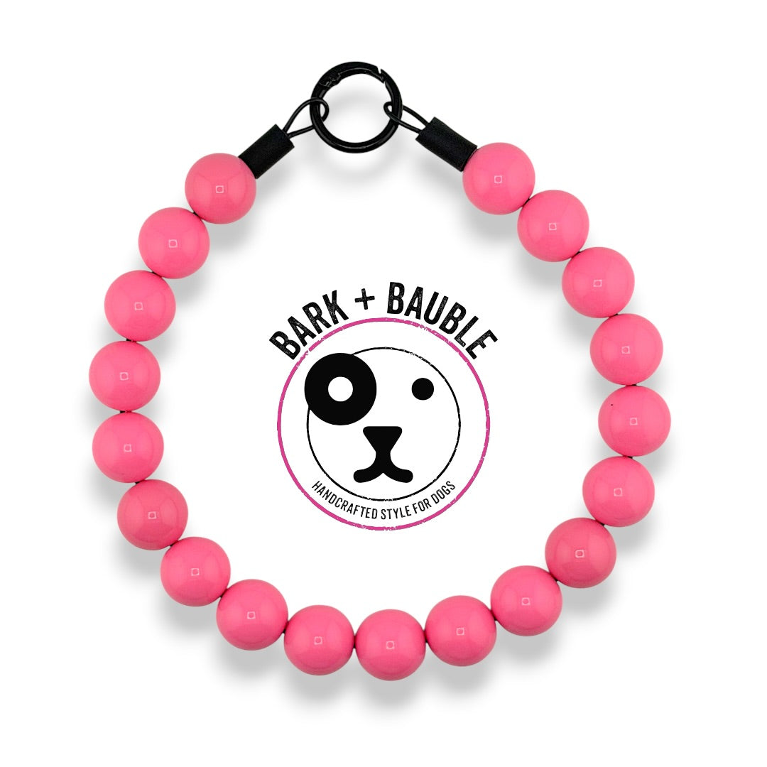BUBBLEGUM PINK BEADED COLLAR