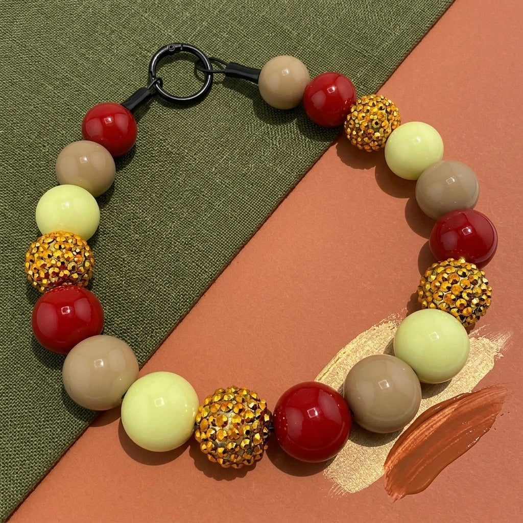 CINNAMON GLOW BEADED COLLAR
