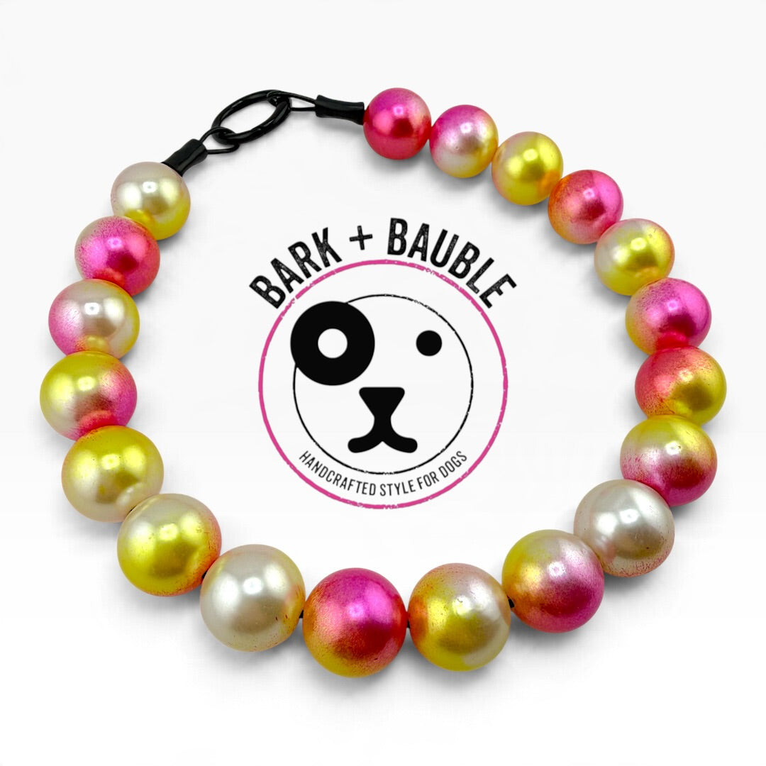 CORAL PEARL BEADED COLLAR