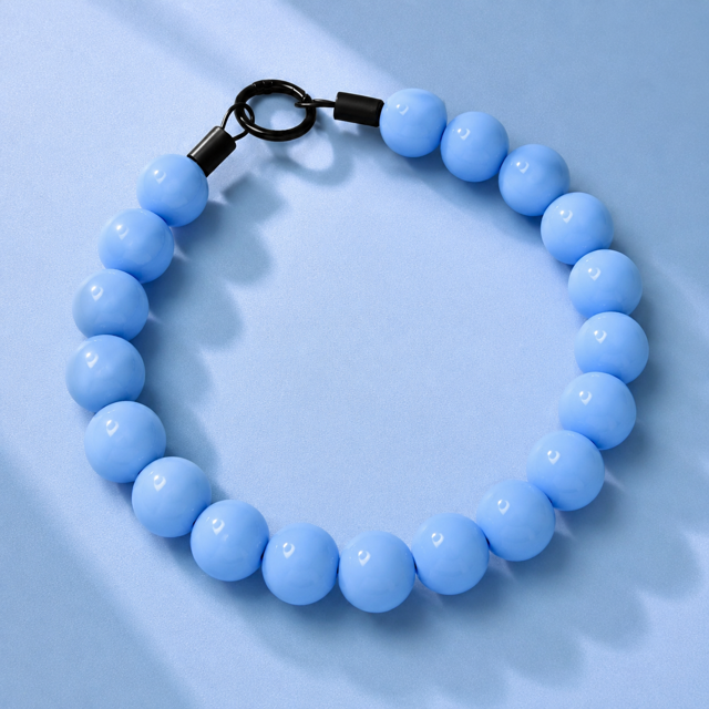 CORNFLOWER BLUE BEADED COLLAR