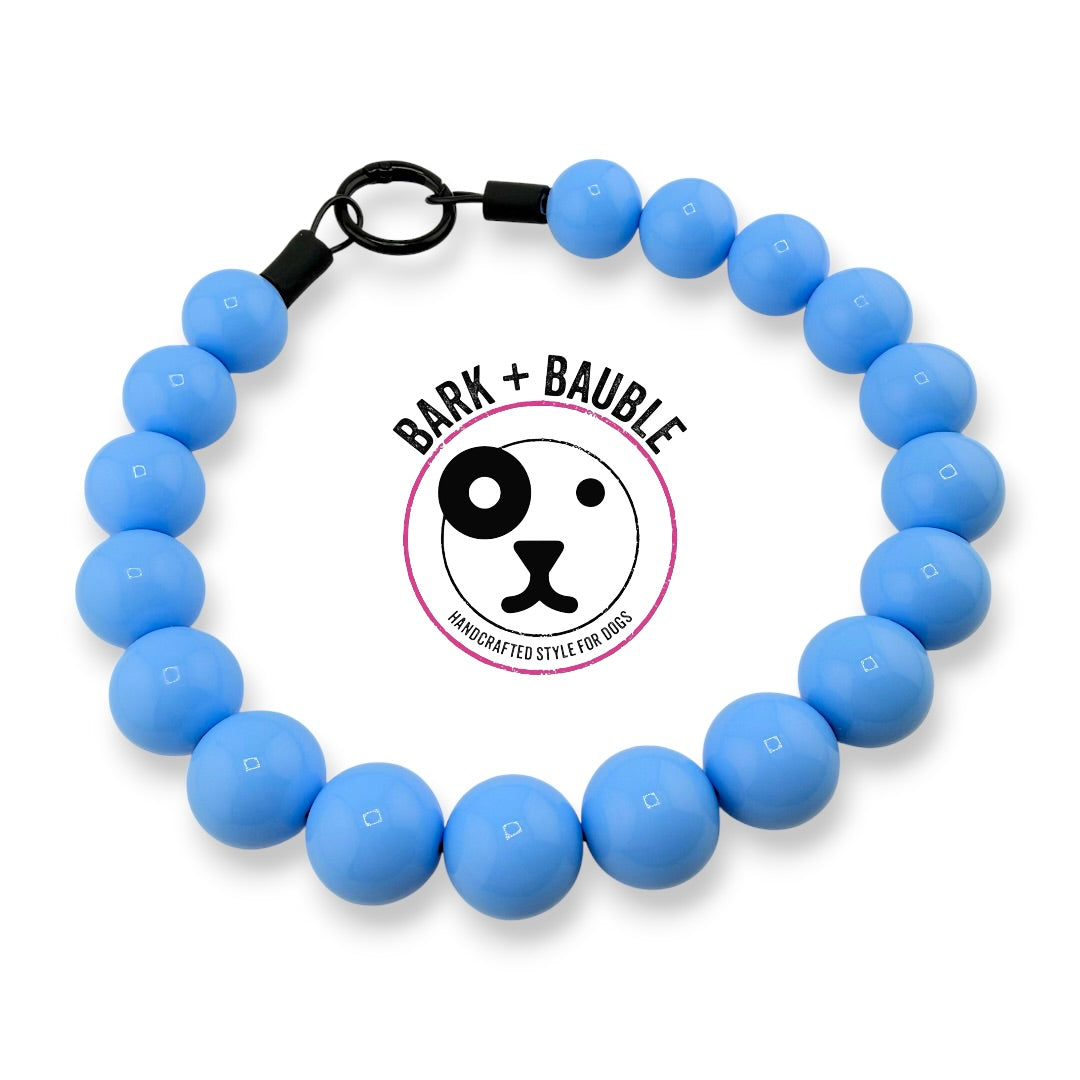 CORNFLOWER BLUE BEADED COLLAR