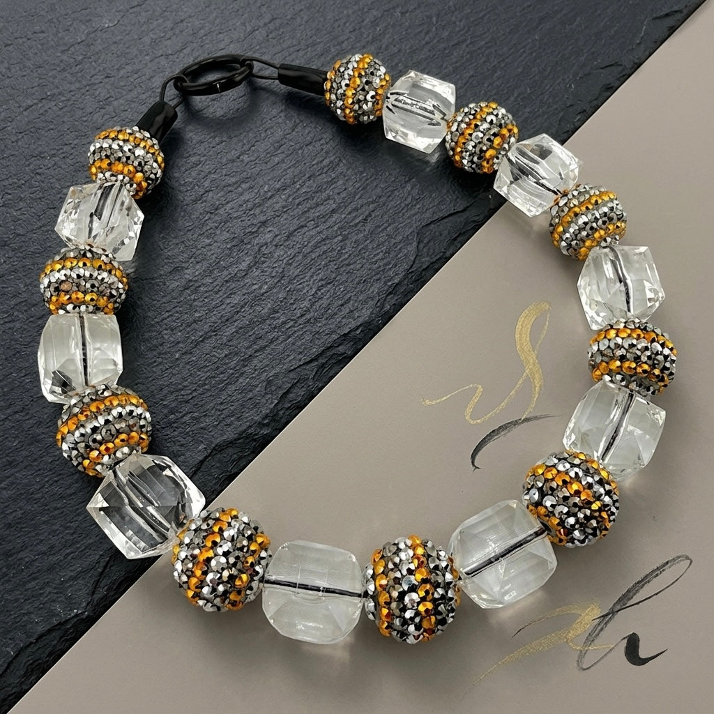 CRYSTAL DROP BEADED COLLAR