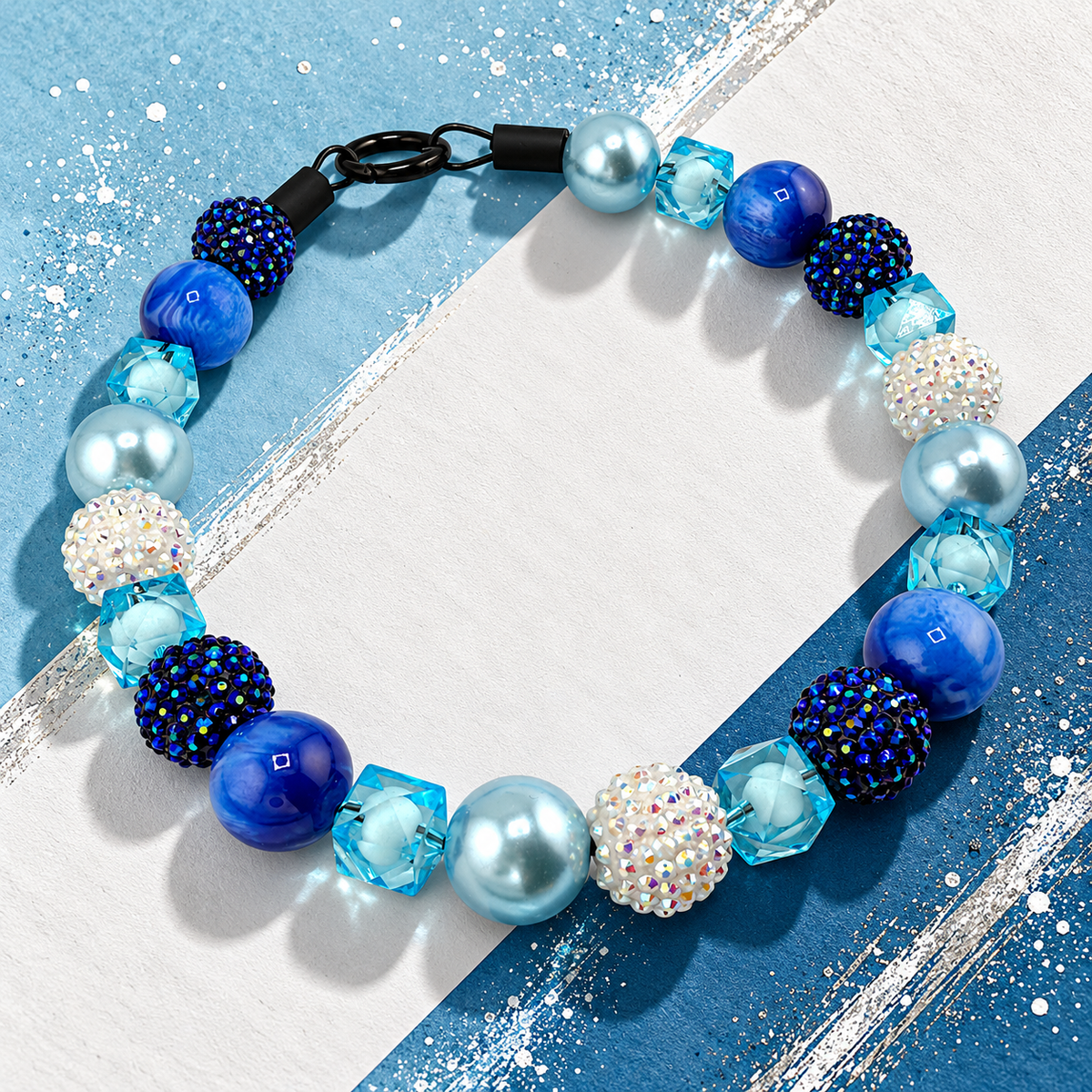 GLACIAL GLAM BEADED COLLAR