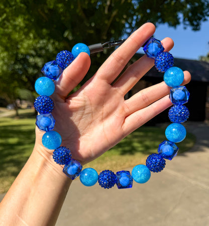 GALACTIC BLUE BEADED COLLAR