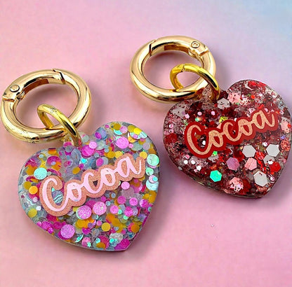 GLITTER COLOR DOG TAG