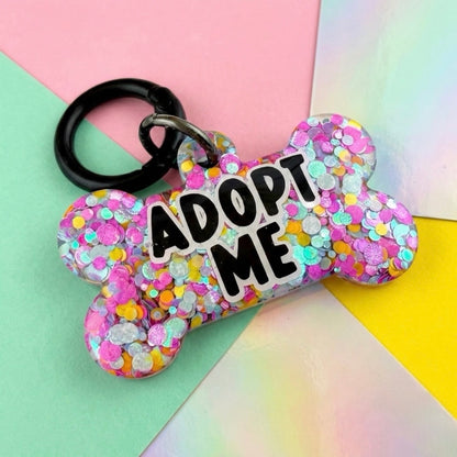 GLITTER COLOR DOG TAG