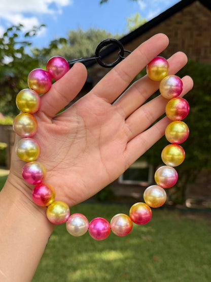 CORAL PEARL BEADED COLLAR