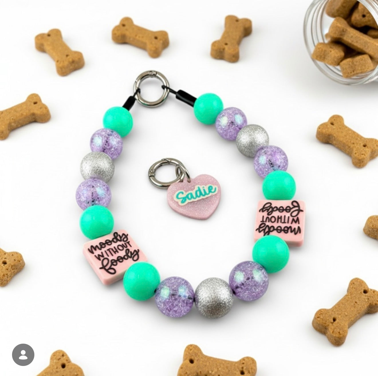 GLITTER COLOR DOG TAG