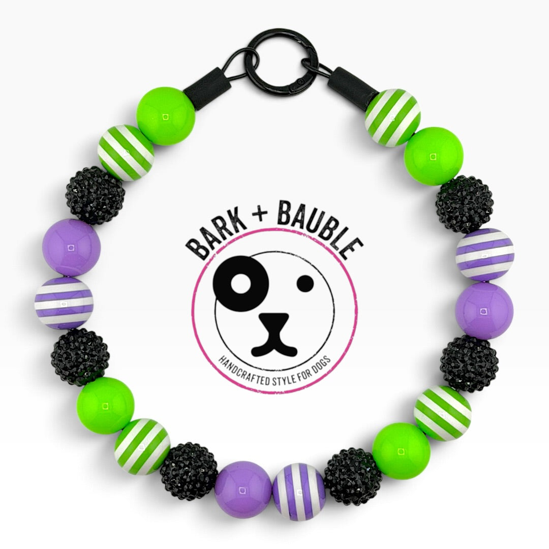 FRIGHT STRIPE BEADED COLLAR