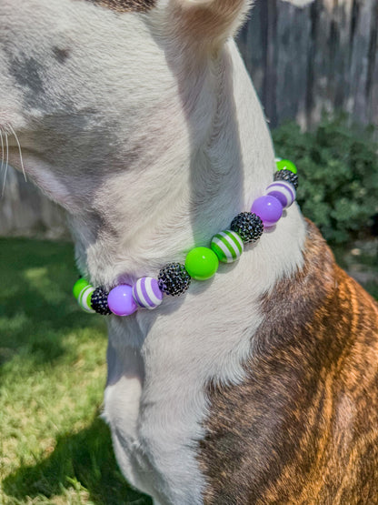 FRIGHT STRIPE BEADED COLLAR