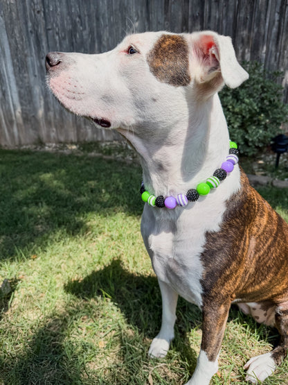 FRIGHT STRIPE BEADED COLLAR