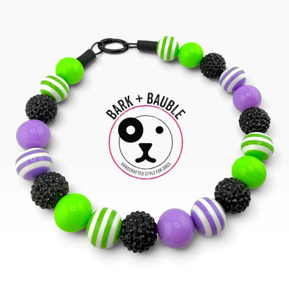FRIGHT STRIPE BEADED COLLAR
