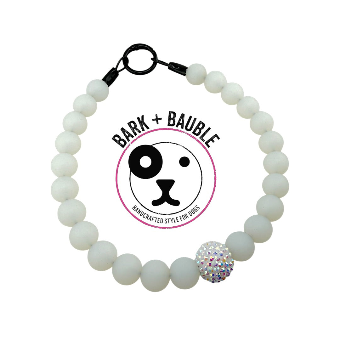 FROSTED SILICONE BEADED COLLAR