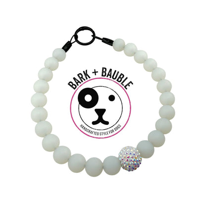 FROSTED SILICONE BEADED COLLAR