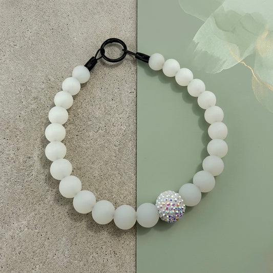 FROSTED SILICONE BEADED COLLAR