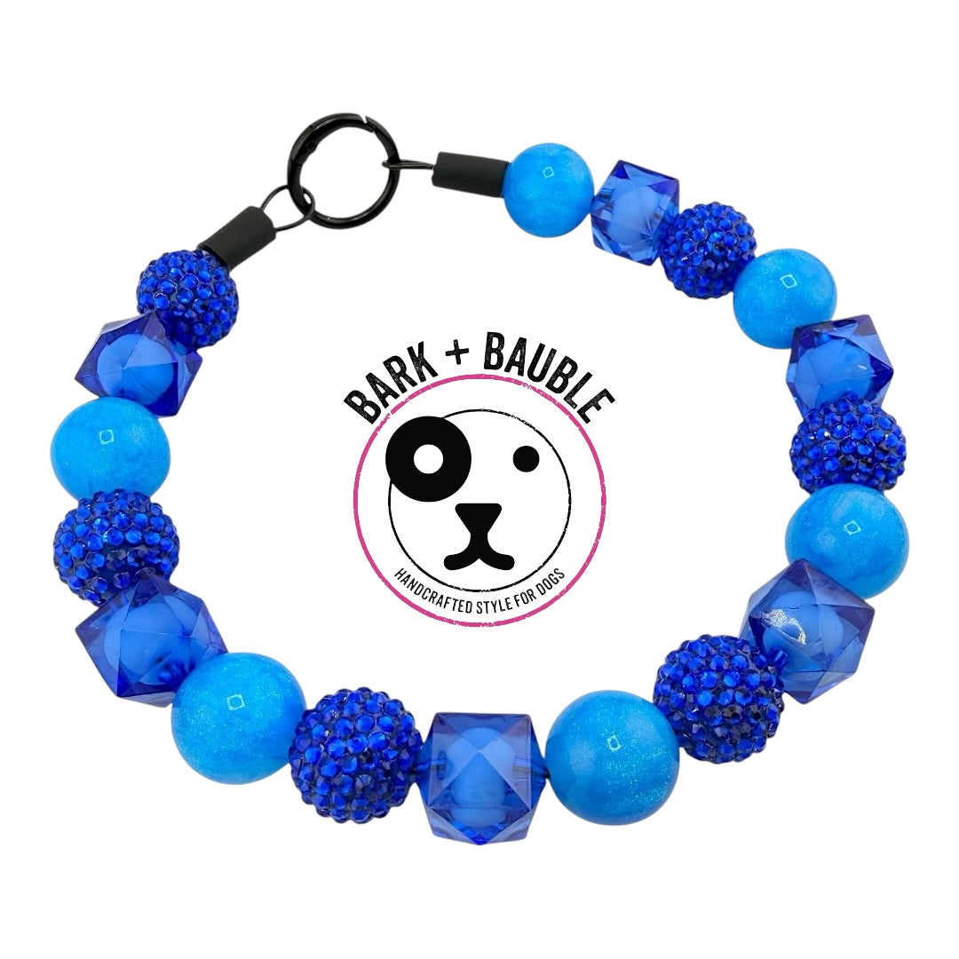 GALACTIC BLUE BEADED COLLAR