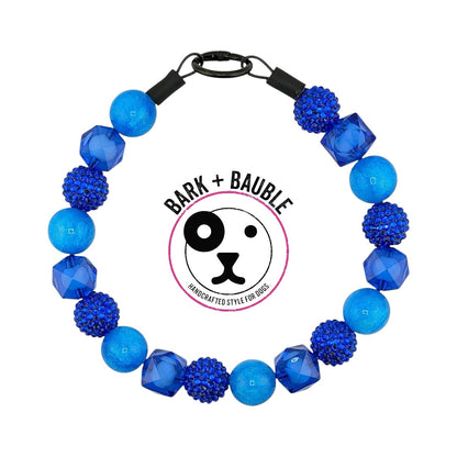 GALACTIC BLUE BEADED COLLAR