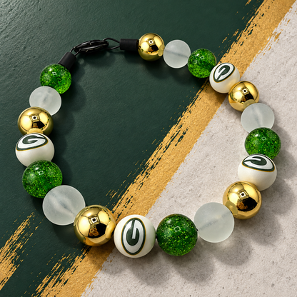 GREENBAY PACKERS INSPIRED BEADED COLLAR