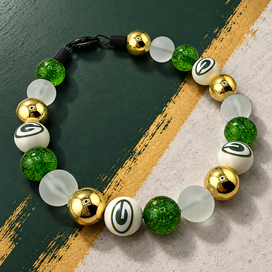 GREENBAY PACKERS INSPIRED BEADED COLLAR