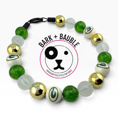 GREENBAY PACKERS INSPIRED BEADED COLLAR