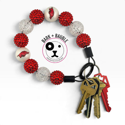 BAUBLE WRISTLET - ARKANSAS RAZORBACKS INSPIRED
