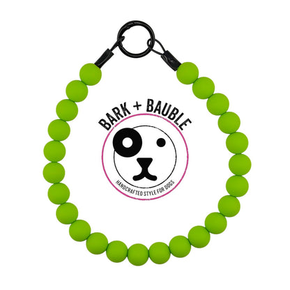 LIME SILICONE BEADED COLLAR