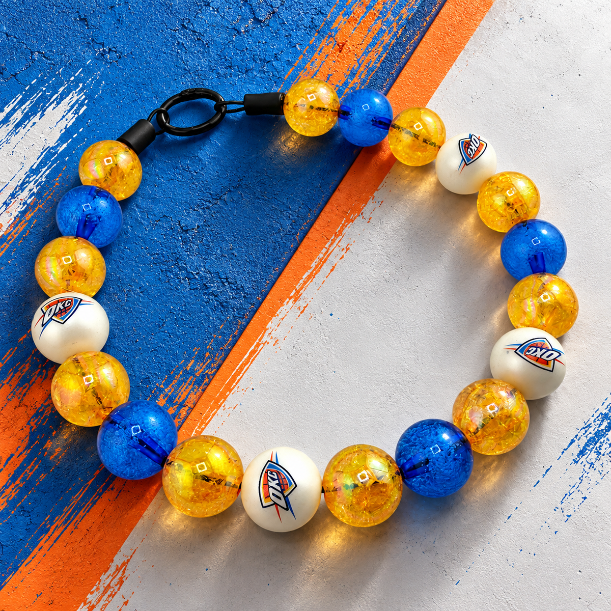 OKC THUNDER INSPIRED BEADED COLLAR