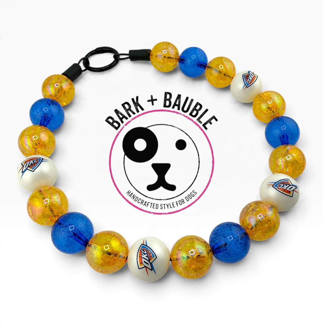 OKC THUNDER INSPIRED BEADED COLLAR