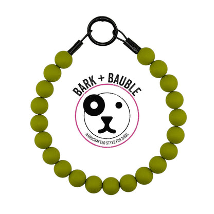 OLIVE SILICONE BEADED COLLAR