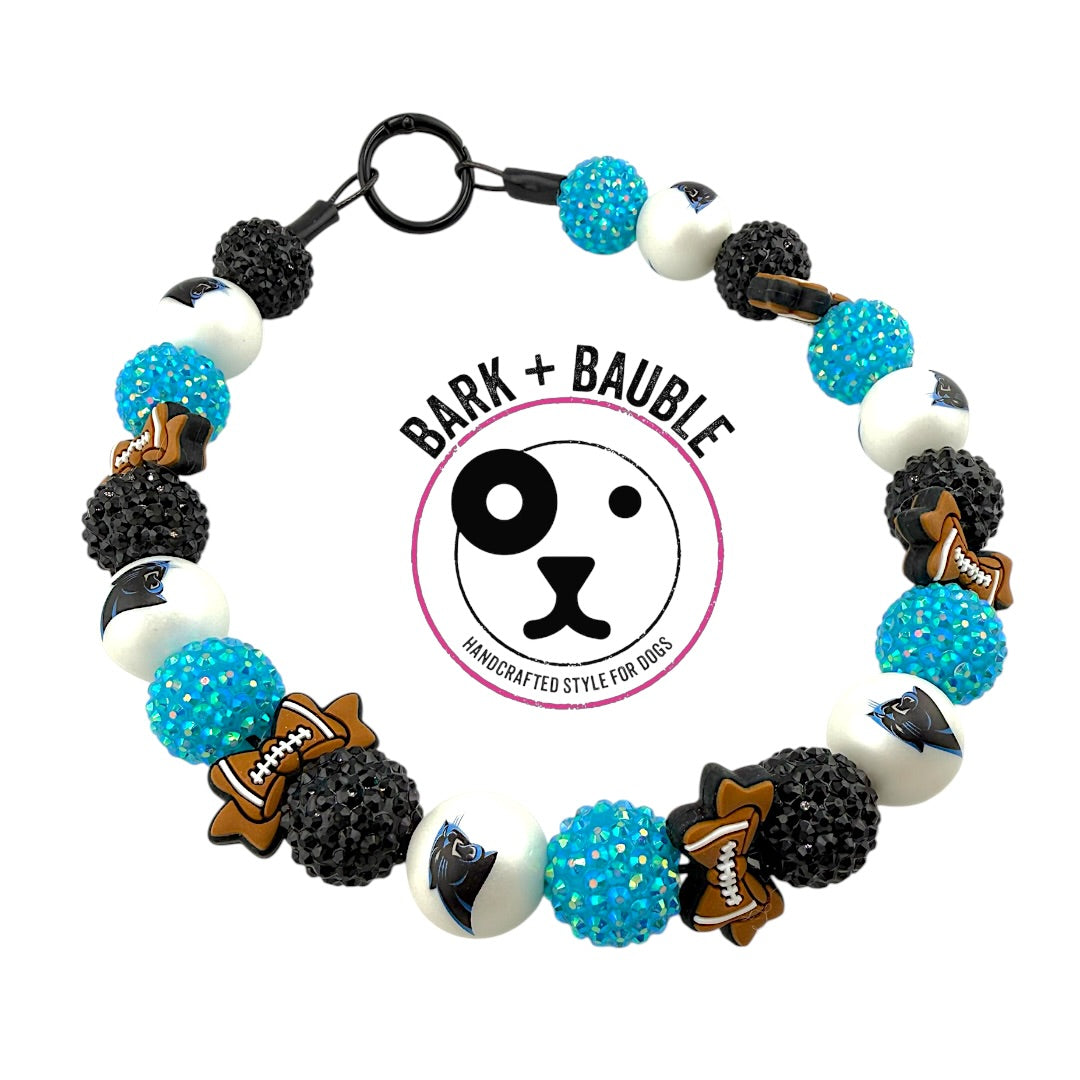 PANTHERS BEADED COLLAR