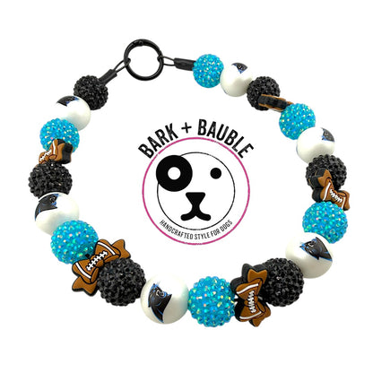 PANTHERS BEADED COLLAR