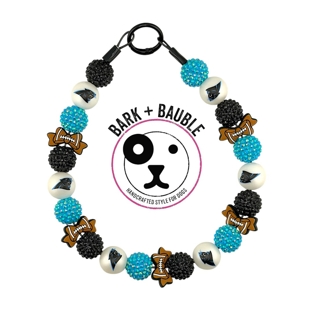PANTHERS BEADED COLLAR