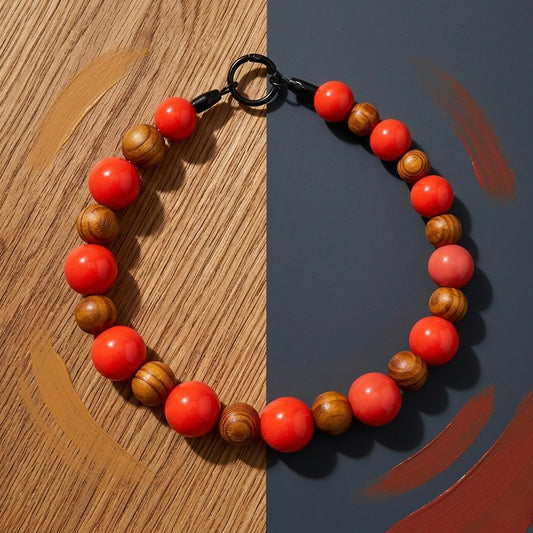 PINK AUTUMN BEADED COLLAR