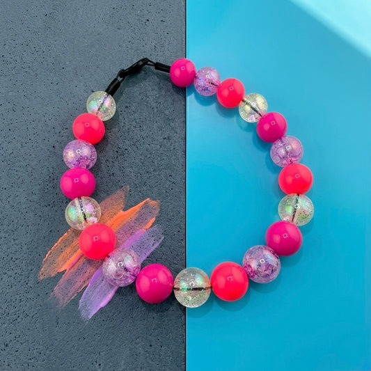 PINK VOLTAGE BEADED COLLAR