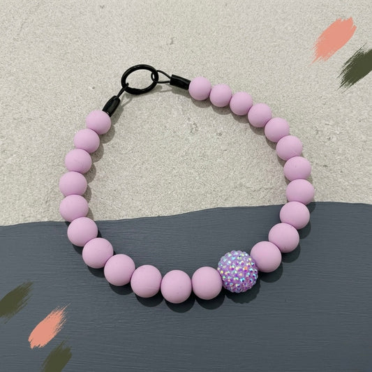 PURPLE SILICONE BEADED COLLAR