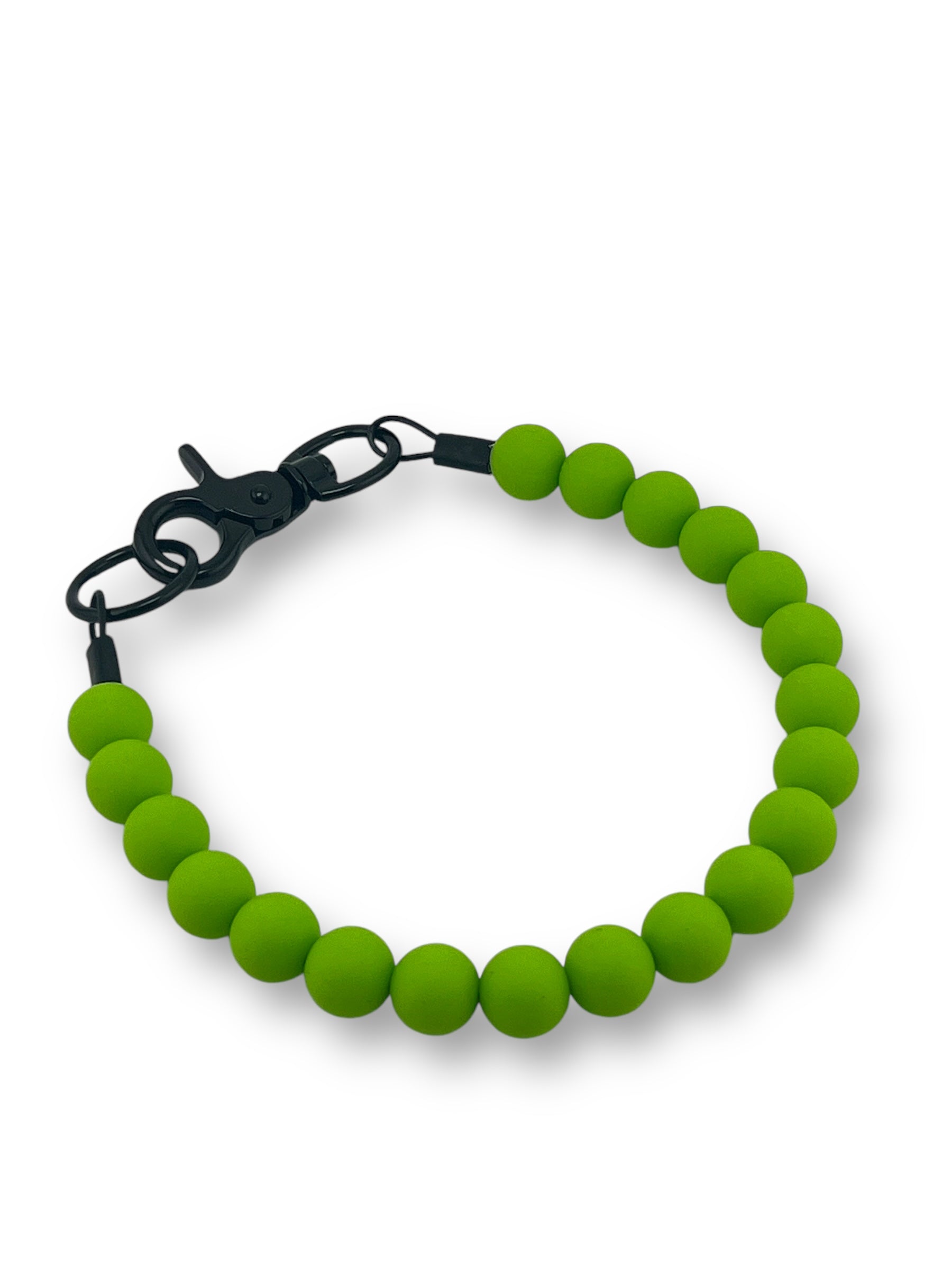 Bright green beaded dog collar